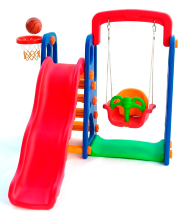 PlayLand 3 en 1 – Tobogán y Columpio Infantil (LI-116)